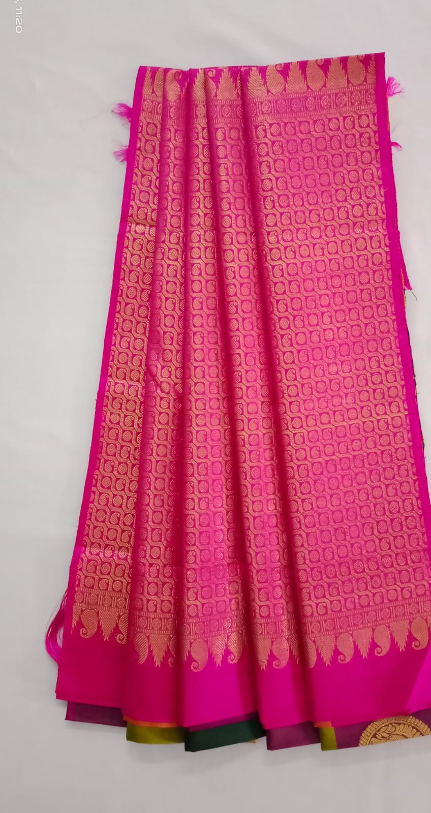 NVBS002 -Multi colour checked border saree