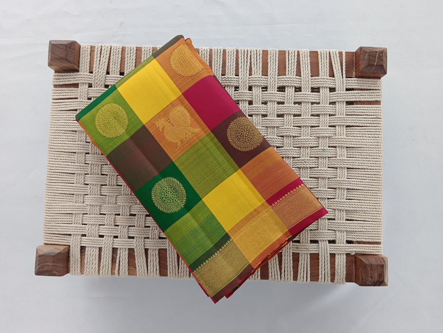 NVBS014- Small Border Paalum Palam Handloom Silk Saree