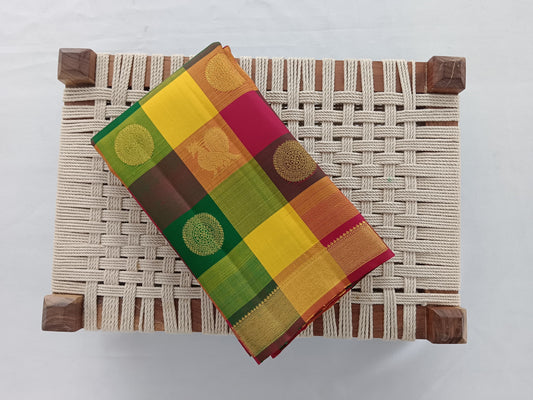 NVBS014- Small Border Paalum Palam Handloom Silk Saree