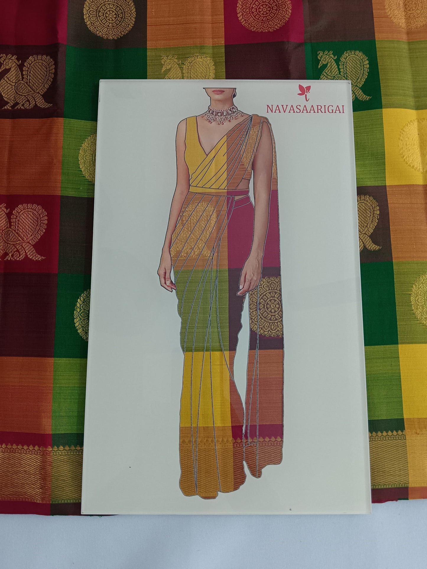 NVBS014- Small Border Paalum Palam Handloom Silk Saree