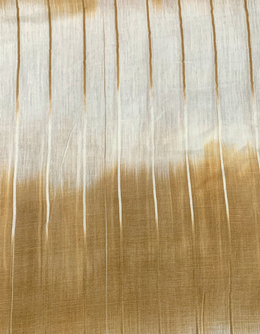 CPY005-Cotton-Earthly Elegance: Brown and White Tie-Dye Cotton Fabric