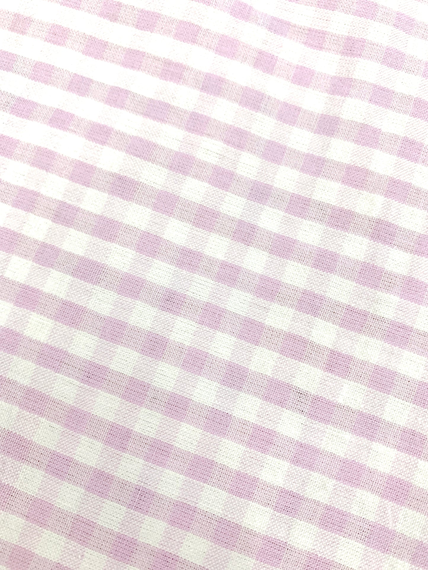 CPY011-Cotton-Rose Petal Check: White with Pink Checked Cotton Fabric