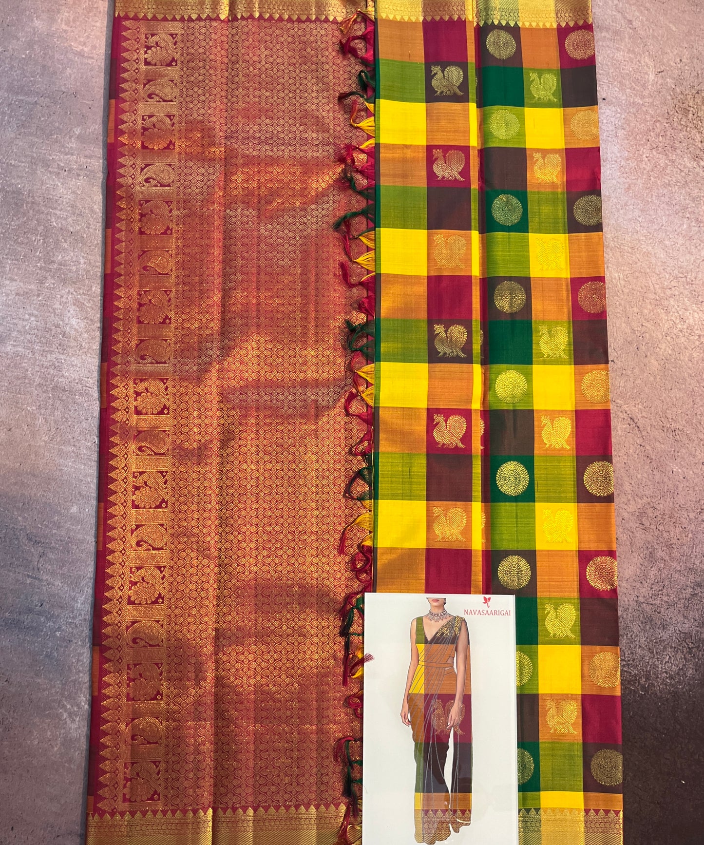 NVBS013-Paalum Palam Handloom Silk Saree