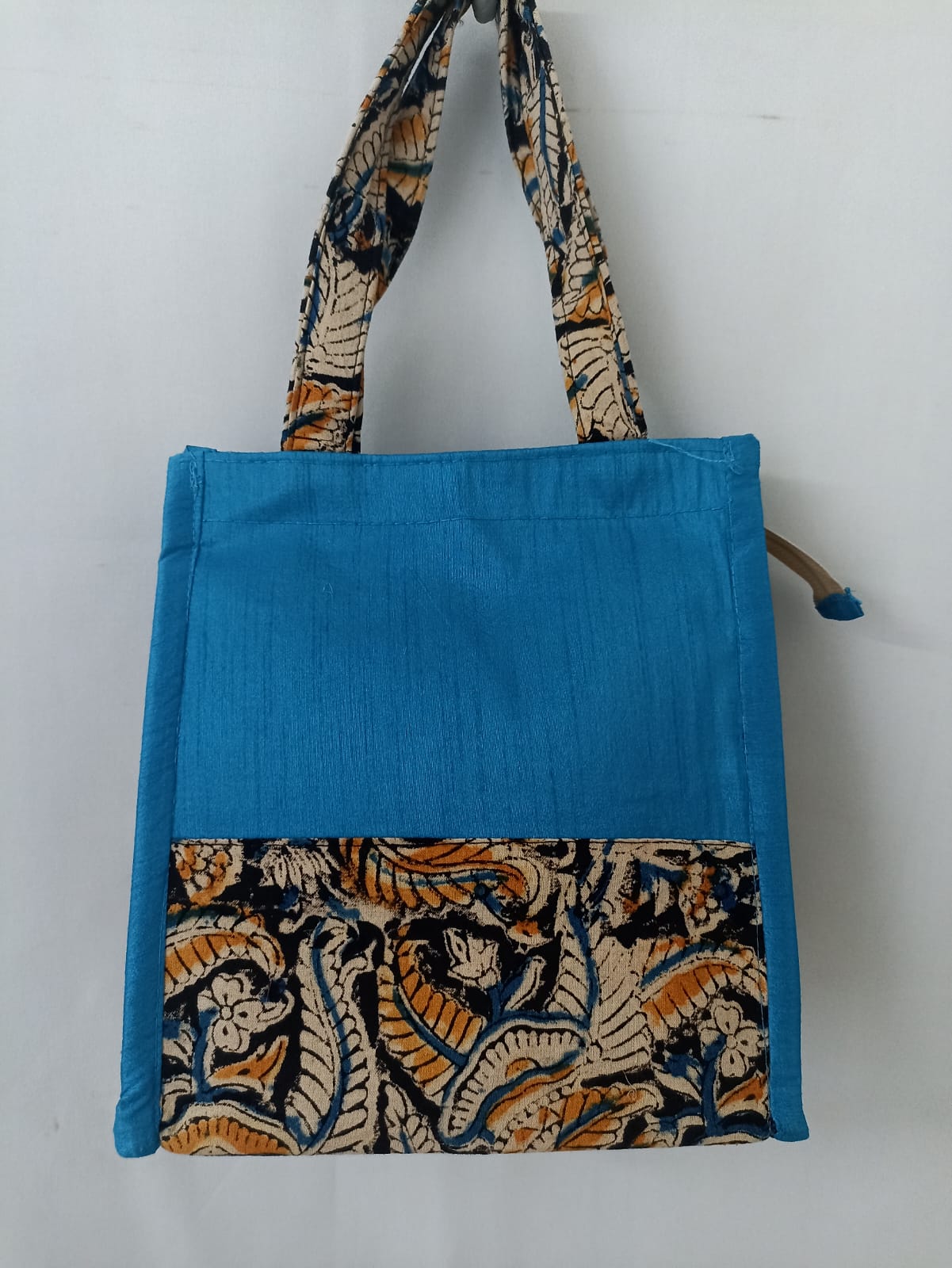 NVJB020-Sky Blue Jute Bag