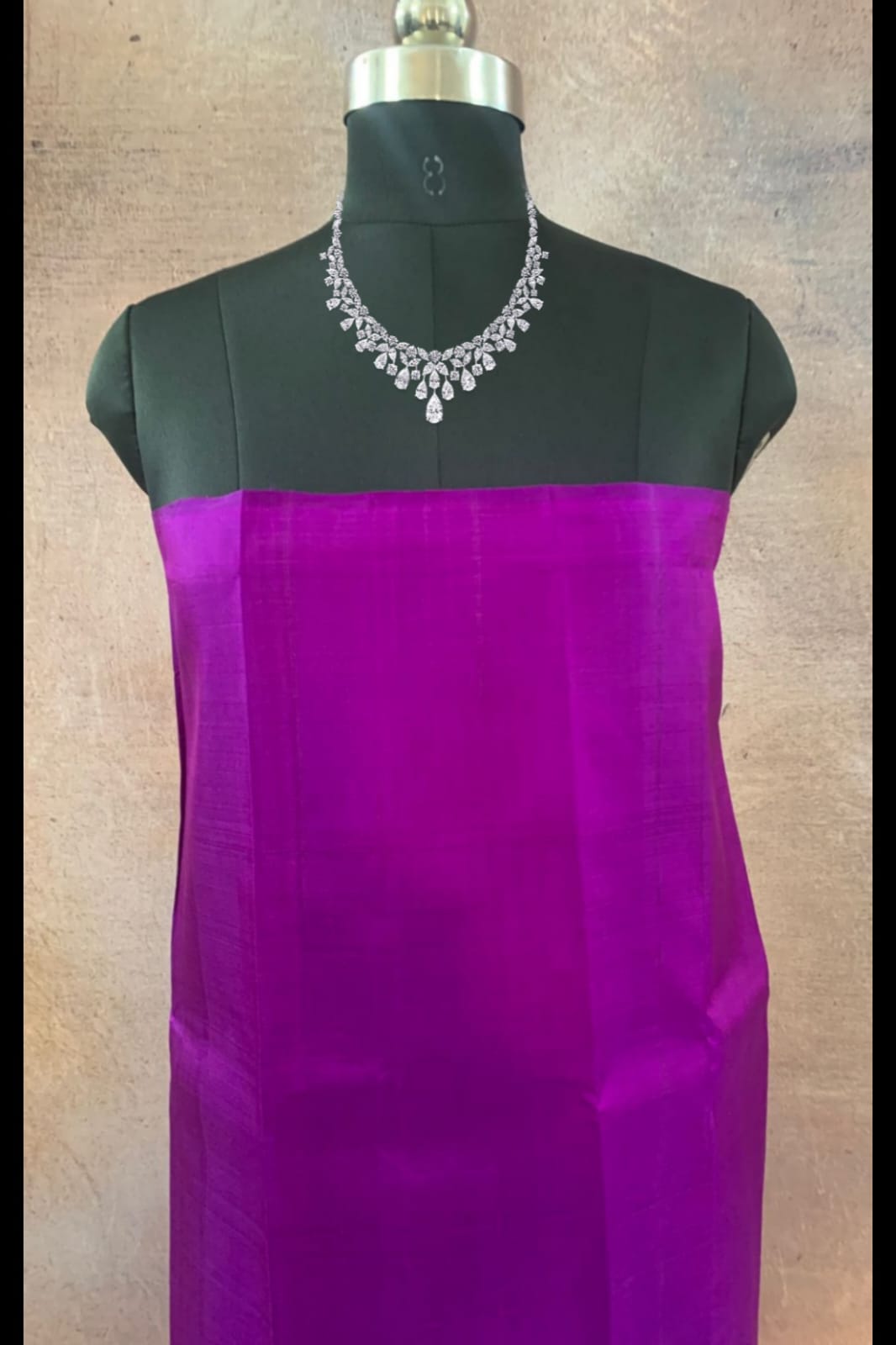 NVHSFDP20-Deep Pink Handloom Silk Fabric per meter