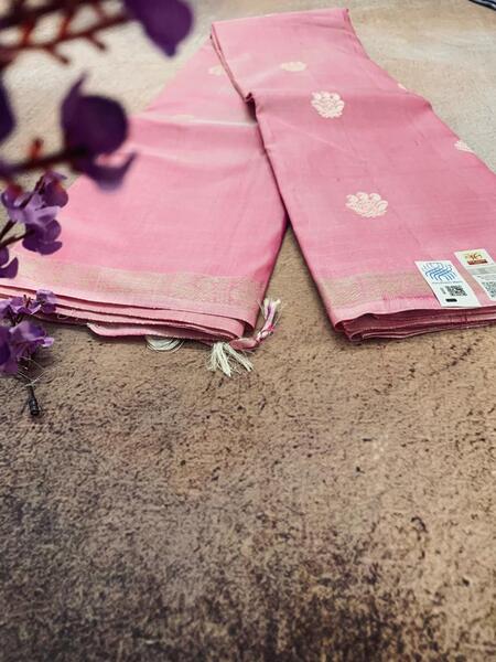 NVHSBP01-Baby Pink Handloom Silk Saree