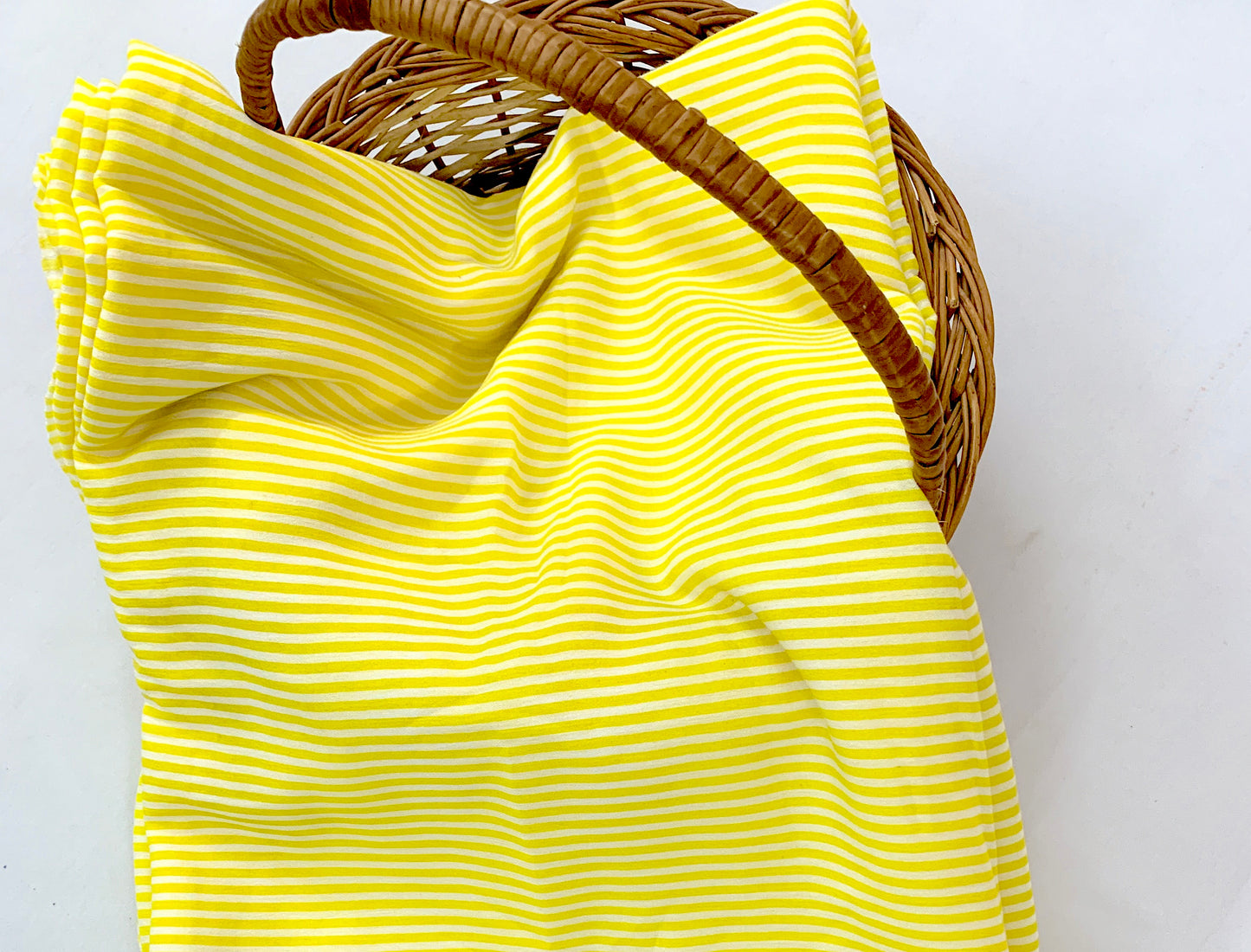 CPY001-Cotton-Sunshine Stripes: Cotton Yellow Stripe Fabric(in meters)