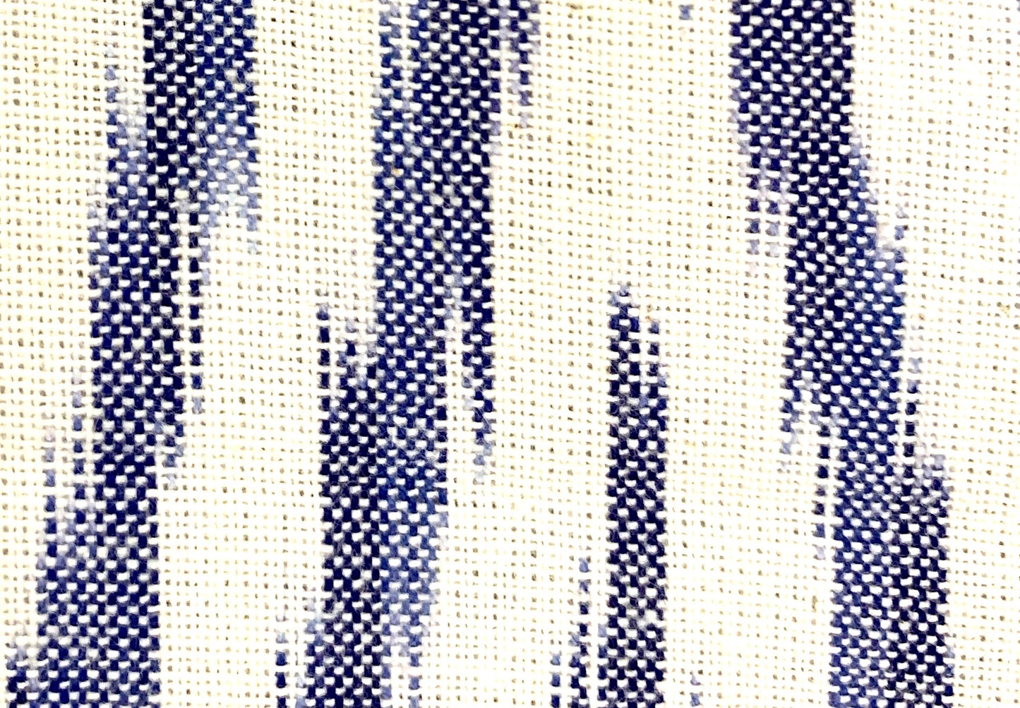 CPY002-Cotton-Azure Dreams: White and Blue Ikat Cotton Fabric