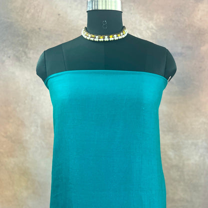CPY018-Muslin-Aqua Breeze Luxury: Muslin Aqua Blue Silk Fabric