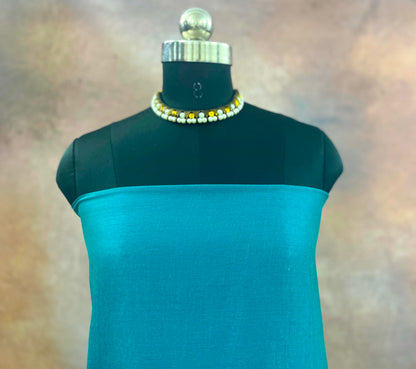 CPY018-Muslin-Aqua Breeze Luxury: Muslin Aqua Blue Silk Fabric