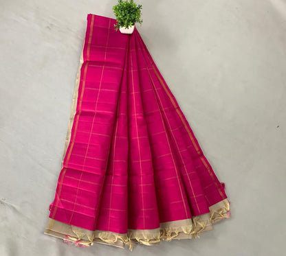 NVDHDSS037- CREAM COLOR DOBBY SILK SAREE
