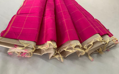NVDHDSS037- CREAM COLOR DOBBY SILK SAREE