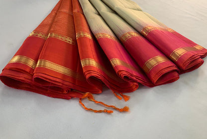 NVDHSS032-GREY AND PINK MEICHERY DOBBY SILK SAREE
