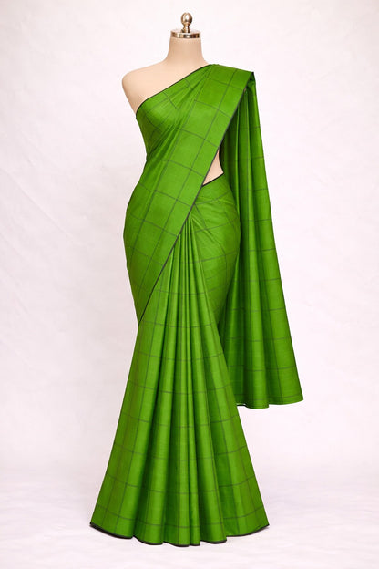 NVJSDS042-Parrot Green with Black Checks (Kattam Design)