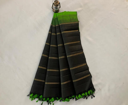 NVJSDS042-Parrot Green with Black Checks (Kattam Design)