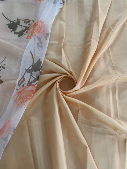 Sandal Silk Handloom Fabric Per Meter