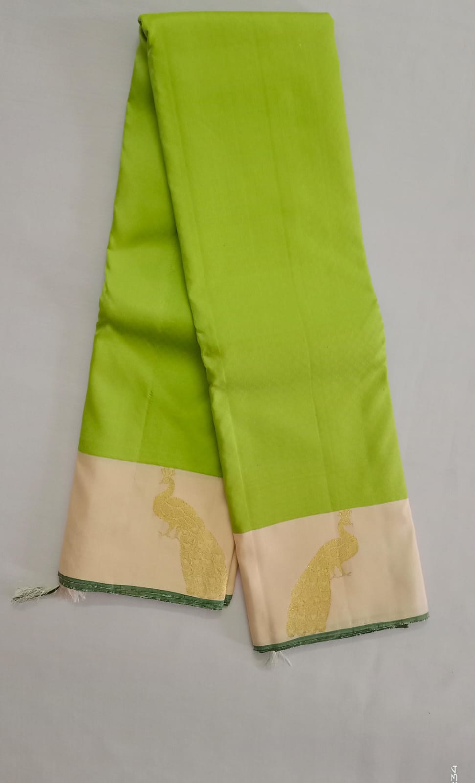 NVBS003-Light green and sandel colour saree